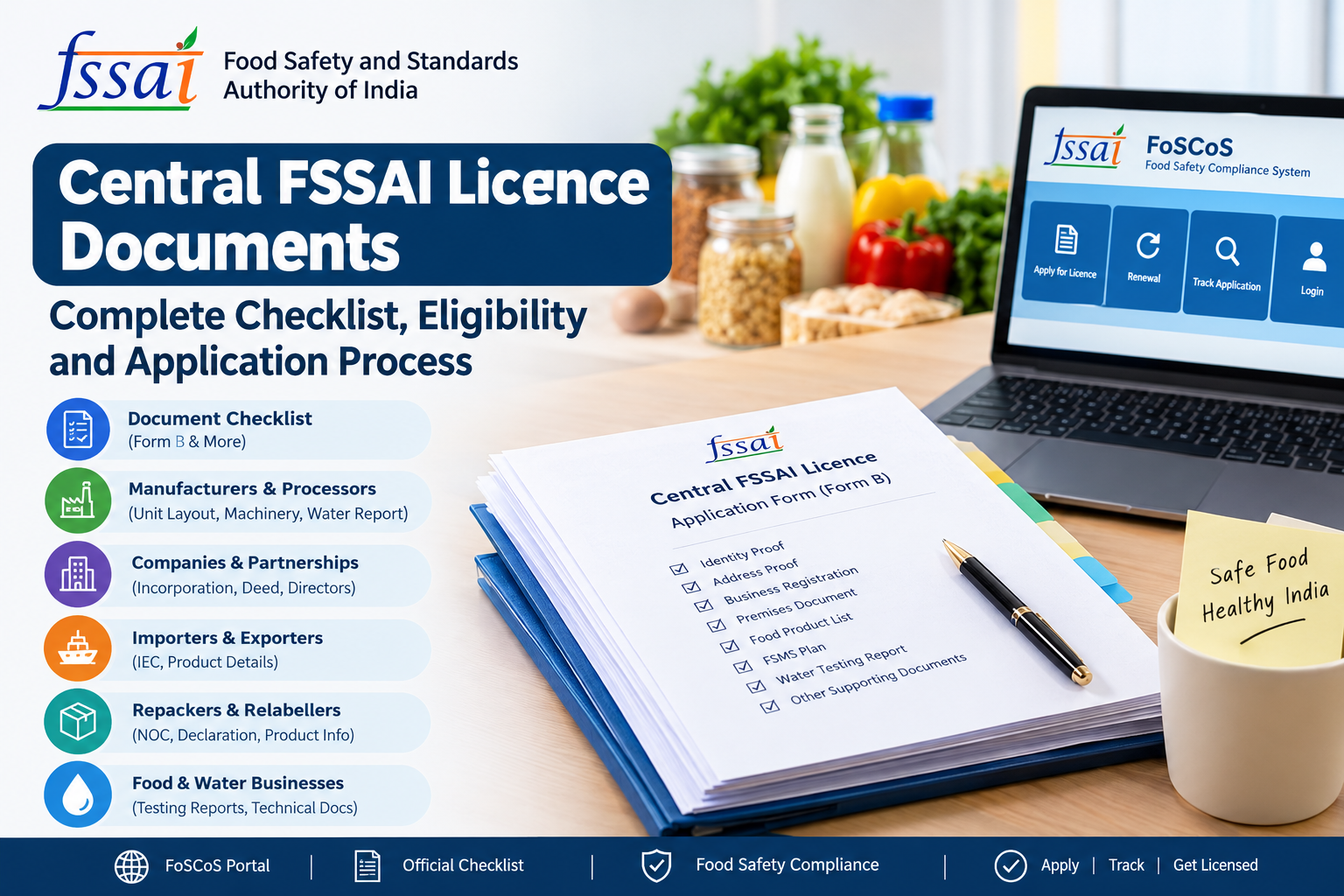 Central FSSAI Licence Documents | Required Documents | Apply Online
